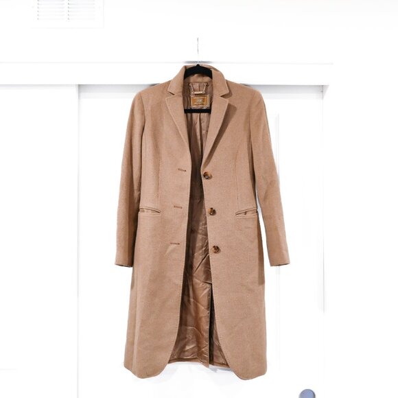 Gobi Woman's XS 100% Baby Camel Wool Tan Pea Coat - Picture 3 of 16